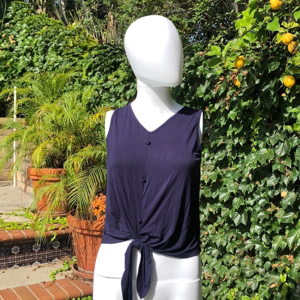 Good Luck Girl Blue Sleeveless Crop Top